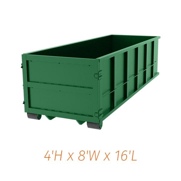 most companies offer the option to rent multiple 15-yard dumpsters for larger projects or to handle different types of waste